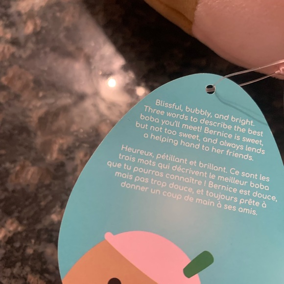 Squishmallow Bernice the Boba Bubble Tea 8" Plush - Picture 4 of 7